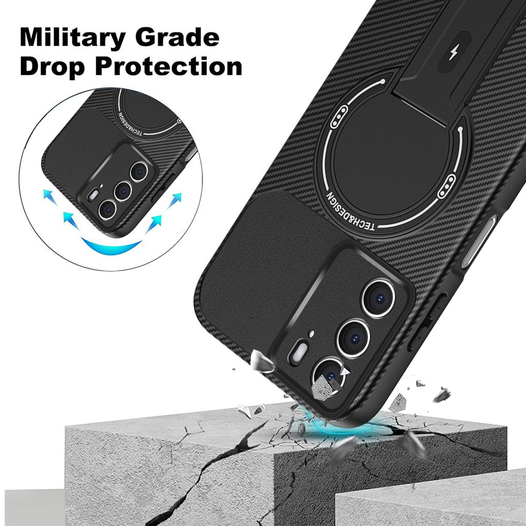 Pro Realme C75 Neviditelný podpůrný kryt Pro Realme 14 5G Magnetický tvrdý kryt proti pádu