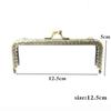 DIY Square Kiss Clasp Lock Metal Frame 6.1-11CM Wallet Kiss Clasp Antique Bronze Clutch Frame Bag Making