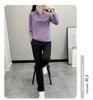 Damen Funktionsshirt mit langen Ärmeln - Schnelltrocknend, Elastisch, Atmungsaktiv, Stehkragen für Laufen und Fitness