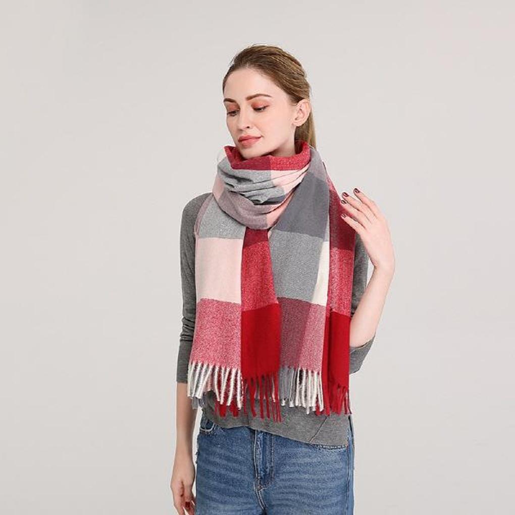 [Dotoro] Union Check Scarf (Mixed Thread) (Women s)