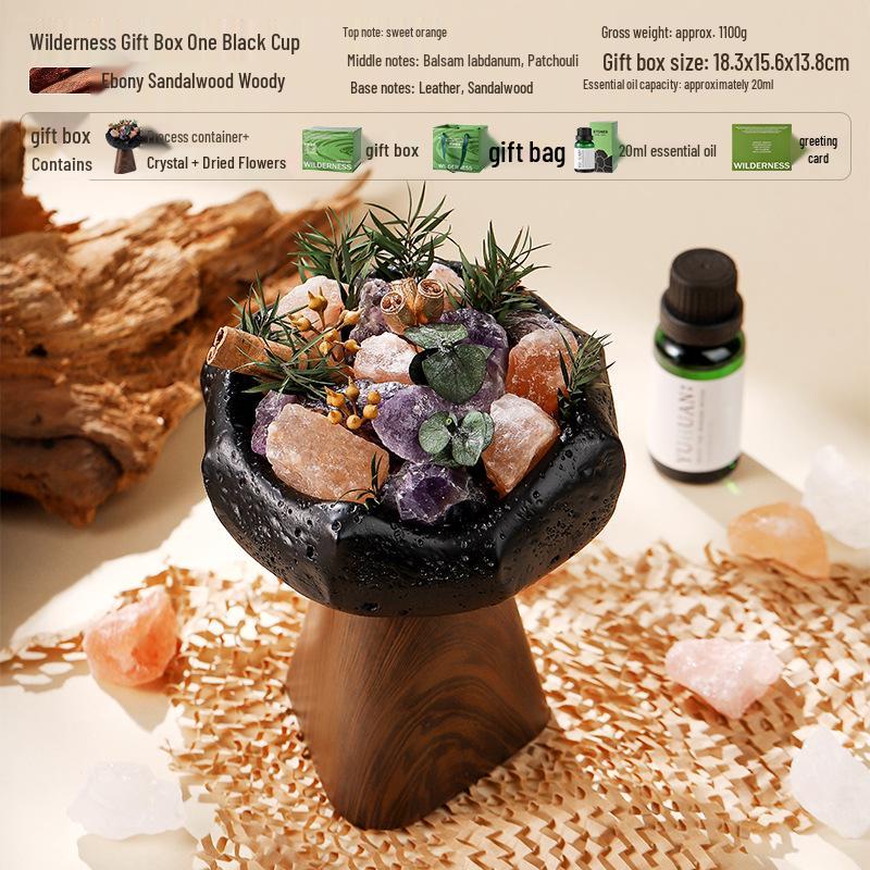 Wilderness Secret Aroma Diffuser Stone: High-end Scented Gift Box for Home, Mid-Autumn Festival Flameless Fragrance Ornament.