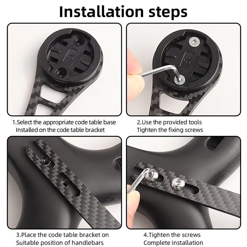 Carbon Fiber Computer Mount Holder Bicycle Bracket Stopwatch Speedometer Road Bike Compatible For Garmin Bryton