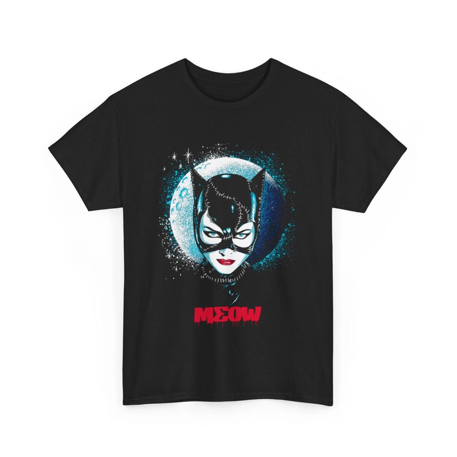 Cat Woman T-Shirt | Woman Meow Shirt | Meow T-Shirt M