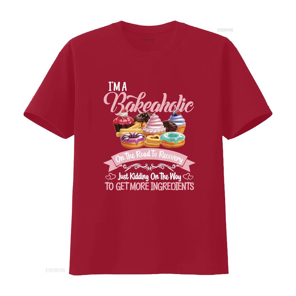 Funny Bakeaholic Baking Lover Cupcake Donut Dessert Print Casual T Shirt Vintage Washed Streetwear Graphic Soft