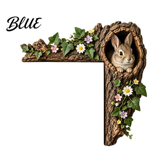 Unique Chipmunk Wall Art Tree Hollow Door Topper, Squirrel Owl Wooden Frame Sign, Whimsical Rustic Corner Accents Animals Ornament, Woodland