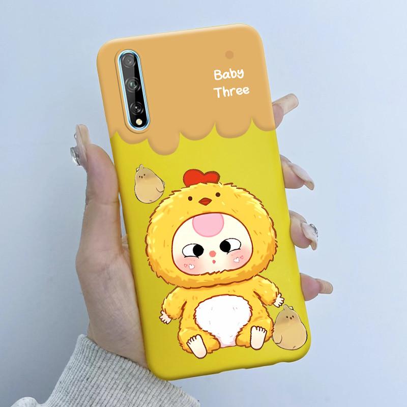 For Huawei Y8p Phone Case Flower Girl Design Soft Silicone TPU Back Housing for Huawei P Smart S Y 8p HuaweiY8p AQM-LX1 Covers