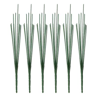 M-Modern-50Pcs 14 Inches Dark Green Floral Wire Stems Floral Wire For Plastic Artificial Flower Crafts DIY Craft