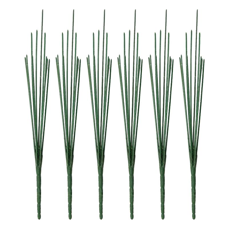 

M-Modern-50Pcs 14 Inches Dark Green Floral Wire Stems Floral Wire For Plastic Artificial Flower Crafts DIY Craft зелений