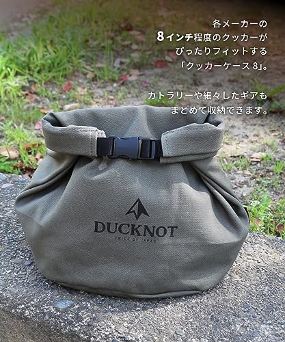 DUCKNOT Cookware Case, 6-inch, Authentic No. 8 Canvas Storage Bag, Made In Japan (Black/Authentic Series)
