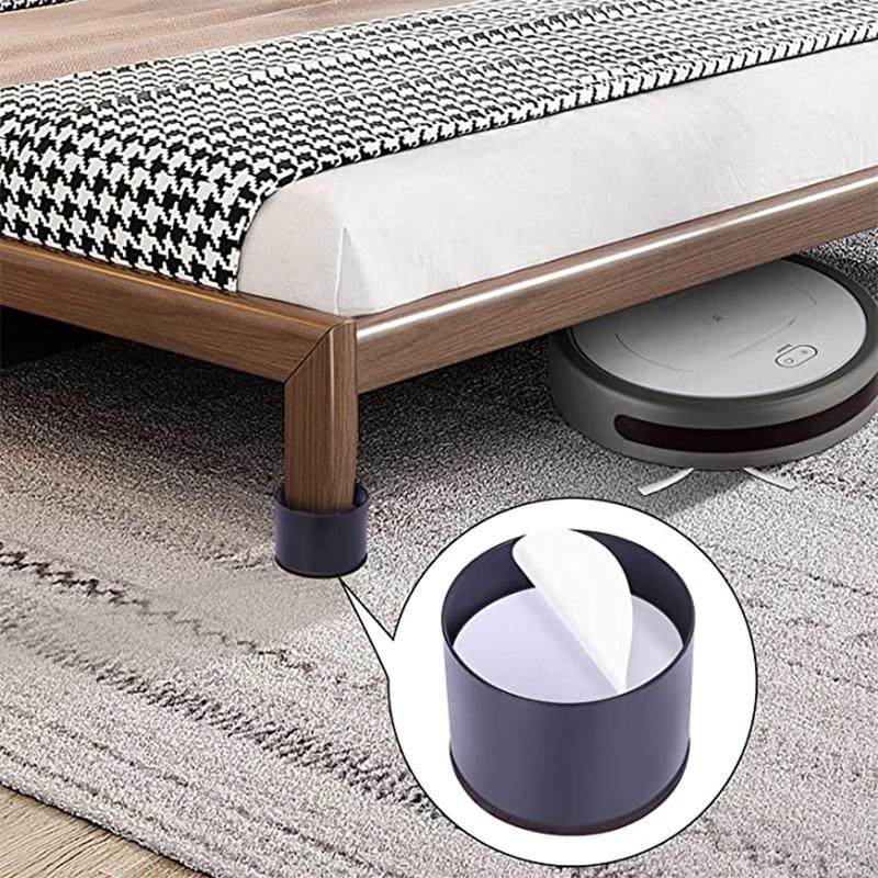 2/4 Piezas Elevadores de Muebles para Cama Elevación en Alturas Elevadores de Alta Resistencia para Sofá Sillón Escritorio Mesa Negro Redondo Cuadrado Protector de Suelo