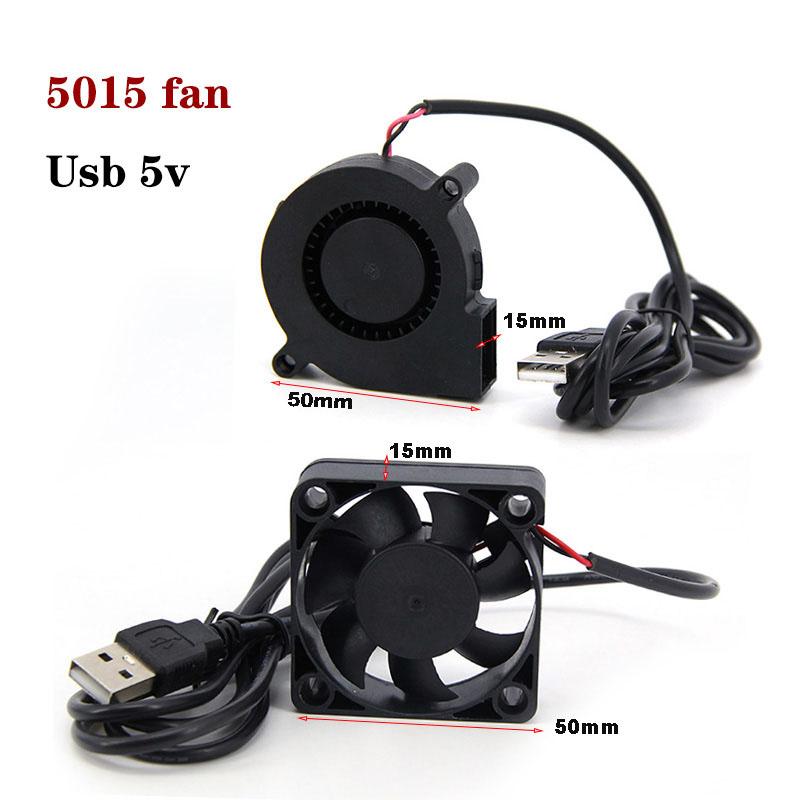 50MM DC 5015 5V 5 volt USB 5cm Blower fan 50x50x15mm Cooler Cooling Small Exhaust Fan for 3D Printer sleeve bearing for PC CPU