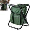 Sgabello Pieghevole da Escursione con Zaino Frigo, Sgabello Borsa Termica Pieghevole Resistente Portatile, Leggero per Pesca, Caccia,
