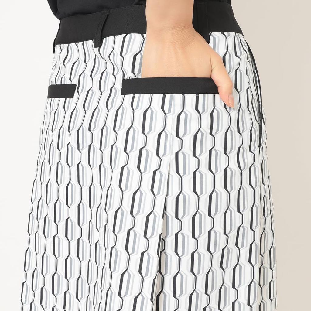 Callaway Stretch Striped Dobby Skirt with Geometric Pattern and Front C25228202 Women's Pleats, Golf,