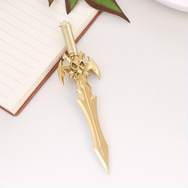 Sezon powrotu do szkoły 10 szt. 0,5 mm kreatywny długopis neutralny w kształcie miecza kreskówkowy kształt broni wielkiego miecza długopis dla studentów artykuły biurowe