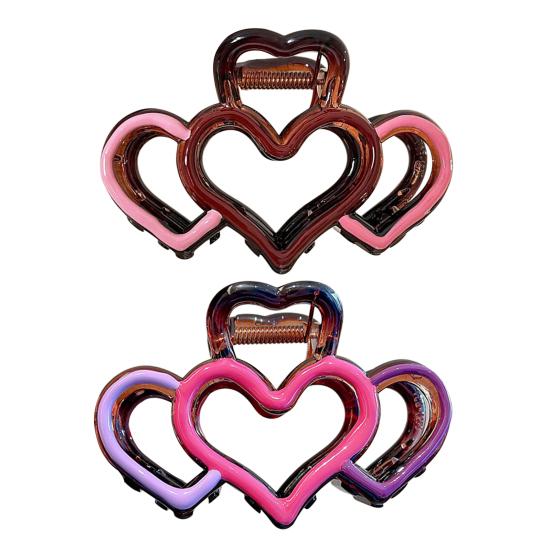Hair Claw Hollow Heart Design Back Head Hair Clip Strong Grip Hair Clip Women Hair Styling Tool Hair Accessory