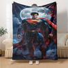 1pc Superman full moon Flannel Blanket Soft Warm Throw for Home, Office, Travel, All-Season Cozy Bedding Gift L1403