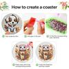 8 Pieces/set of Diamond Painted Animal Patterned Coasters, DIY Coasters with Holder, Suitable for Beginners and Adults, Art and Craft Supplies Gifts