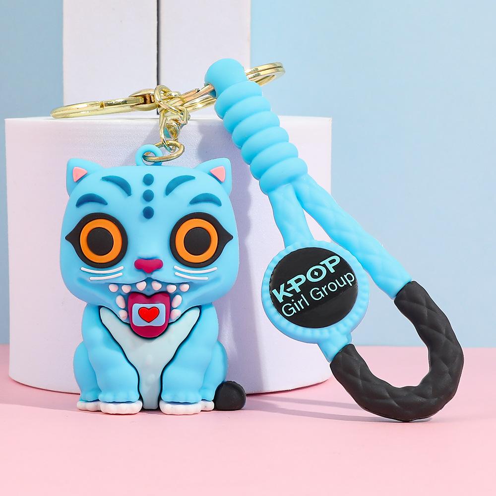 Yaratıcı KPOP Şeytan Avcıları Küçük Kaplan Anahtarlık Kolye Karikatür Anime Canavar Avı Kız Anahtarlık Çanta Askısı Dekorasyon Hediye