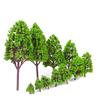 12PCS Plastic Model Trees Architectural   for Railroad Layout Garden Landscape Scenery   2