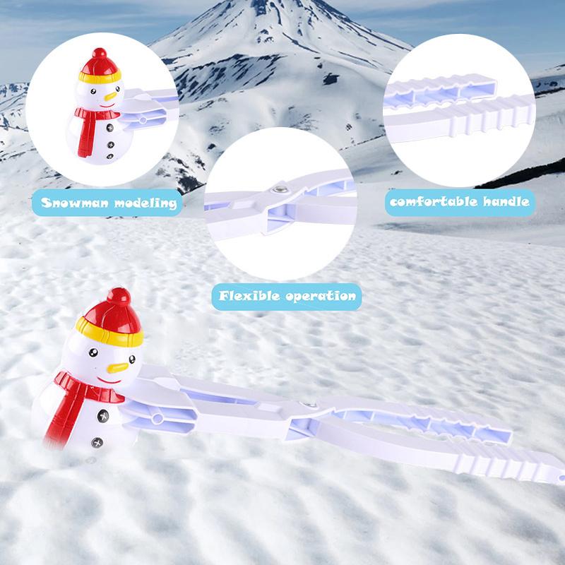 Cartoon Heart & Snowman Shape Snowball Maker - Kids Winter/Beach Toy (110g)