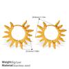 Fashion Vacation Geometric U-Triangle Earrings Gold Non-Fading Sun Style Commuter Earrings Women