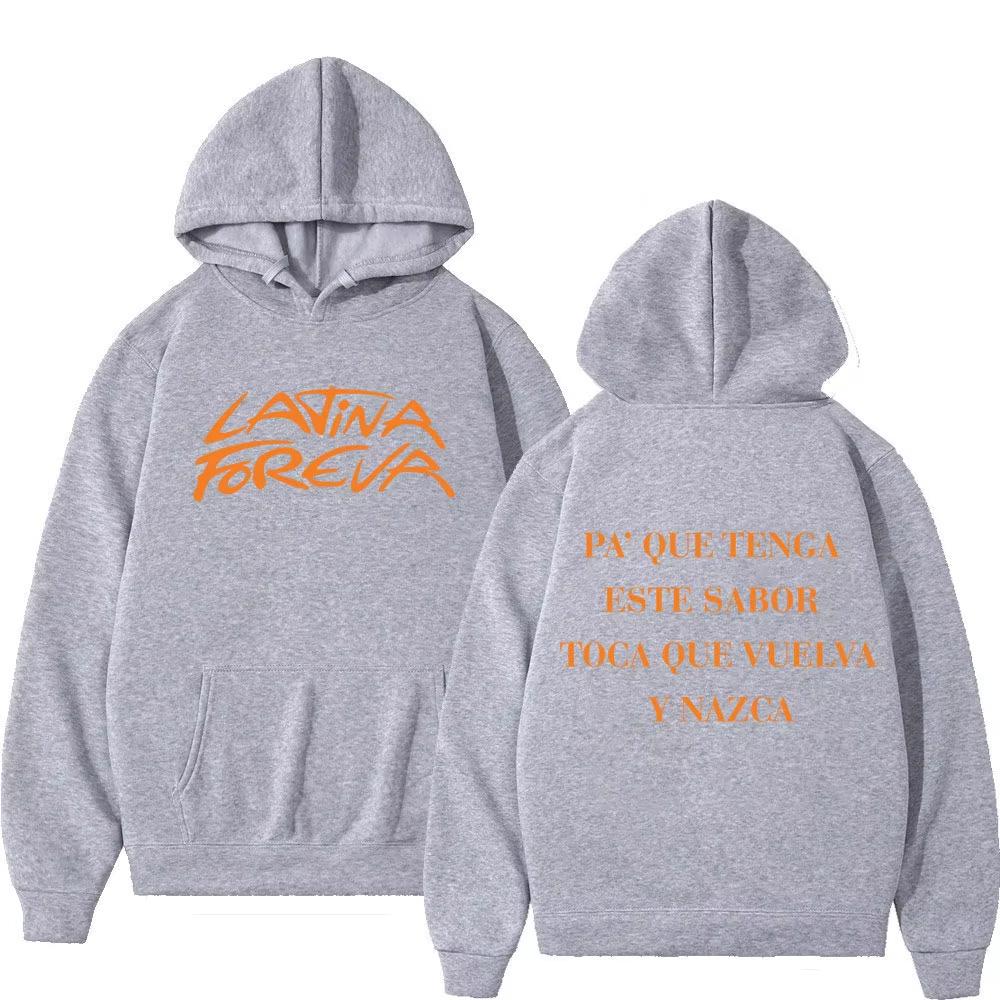 Karol G Latina Foreva Album Merch Graphic Hoodie Long-sleeved Loose Casual Pullover Men's Women Fashion Sweatshirt