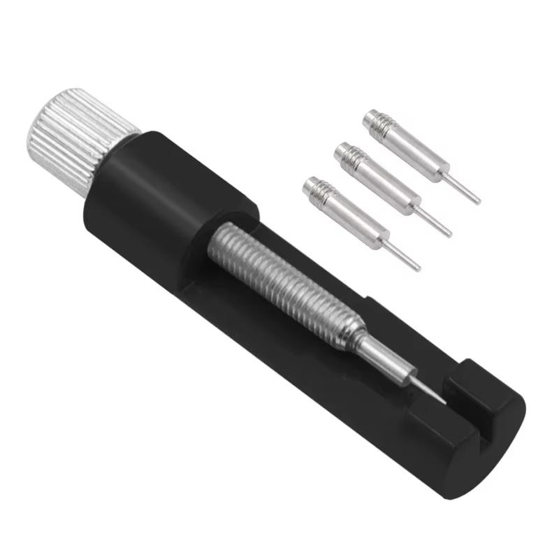 Kit de Ferramentas para Remover Pinos de Elo de Pulseira de Relógio de Metal para Relojoeiros com Pacote de 3 Pinos Extras Miniferramentas de Pulseira