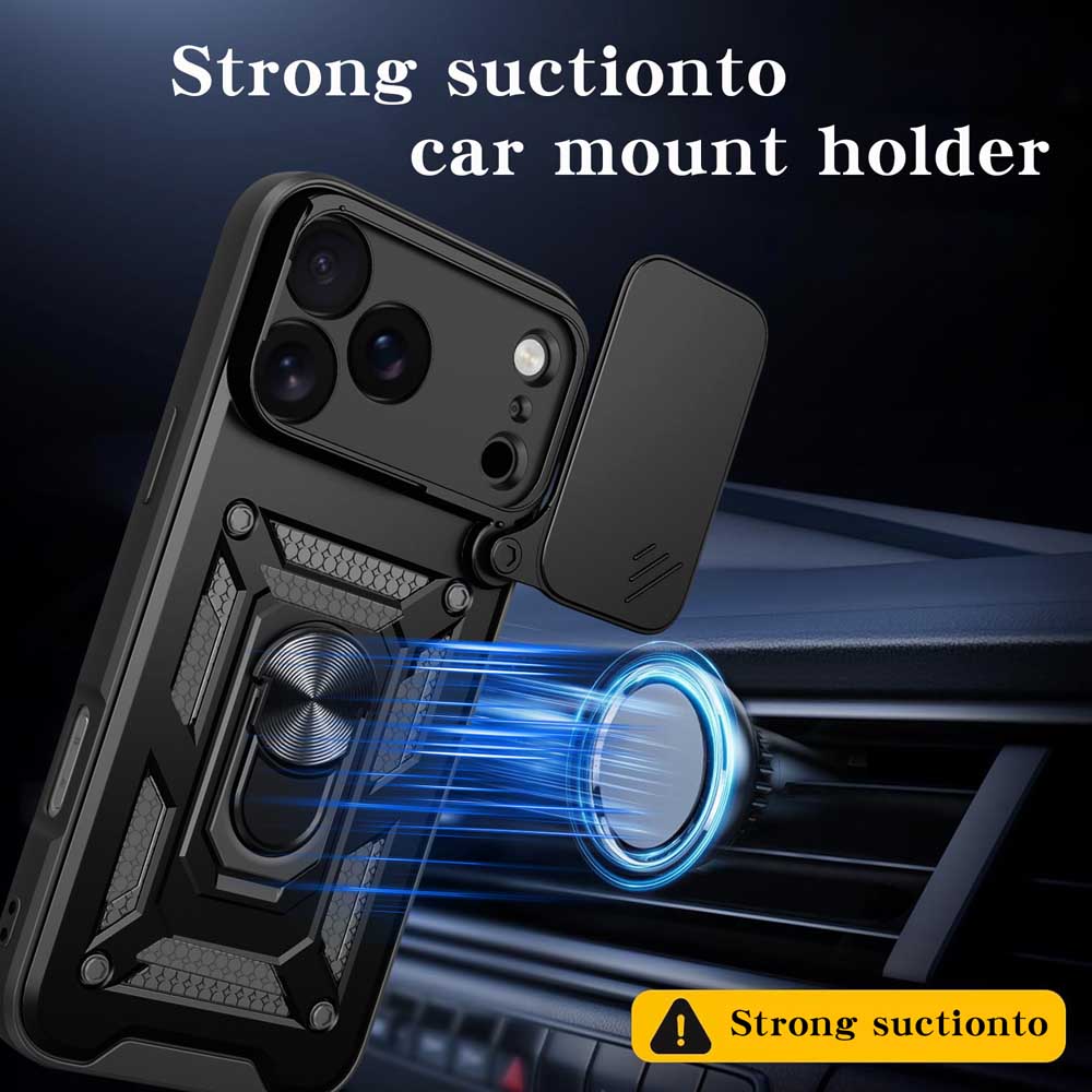 Shockproof Armor Case For iPhone 17 Pro Max Car Holder Phone Cover for iPhone 17Pro 17Air Camera Lens Protection Fundas