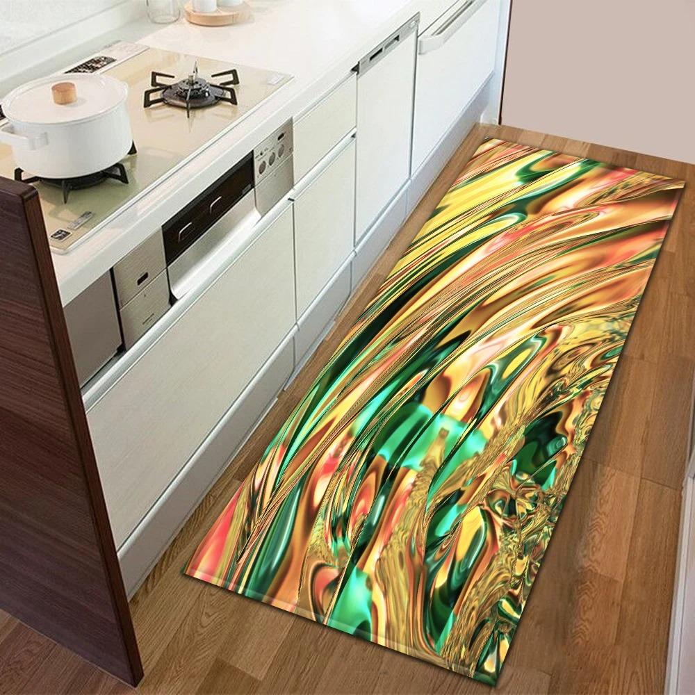Oil Painting Graffiti Pattern Home Kitchen Floor Mat Door Front Decoration Floor Mat