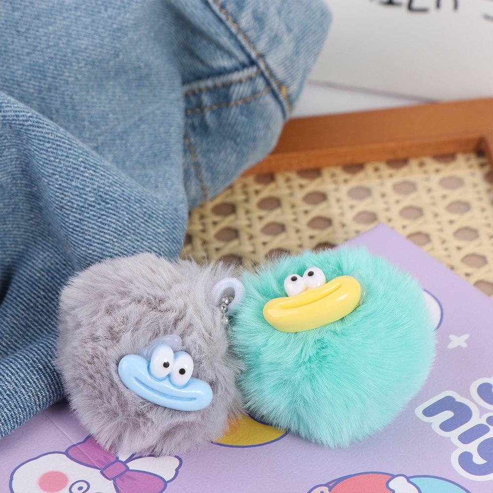 Mini Sausage Mouth Keyring Cartoon Big Mouth Plush Pendant Funny Clown Keychain  Backpack Decor