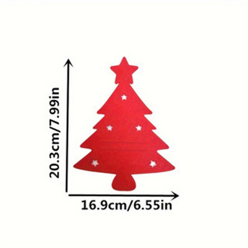 Tableware Mat Decor Felt Dining Kitchen Christmas Knife Fork Party