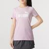 PUMA T Shirts Women's Pink Crew Neck Moderate Straight Fit 630563-60