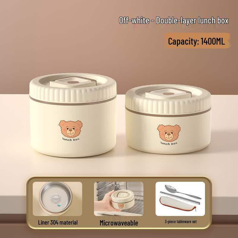 ZISIZ 304 Stainless Steel Microwaveable Insulated Lunch Box