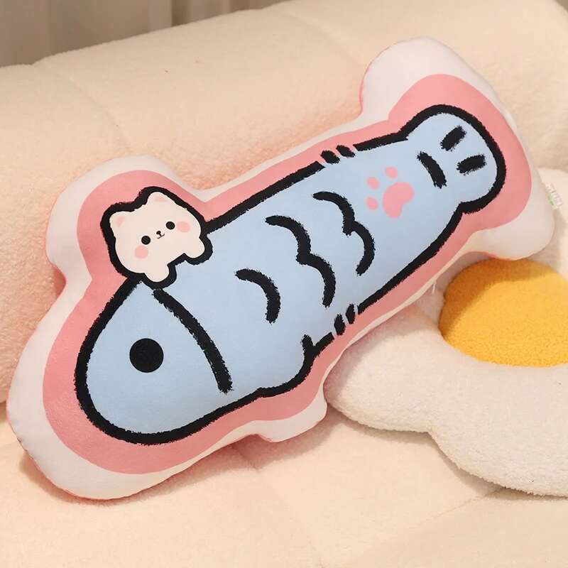 50/60cm Estilo Manga Cenoura Ossos de Bambu Peixe Brinquedo de Pelúcia Bonito Desenho Animado Legume Almofada Bonecas Brinquedos de Pelúcia Macios para Crianças Presente