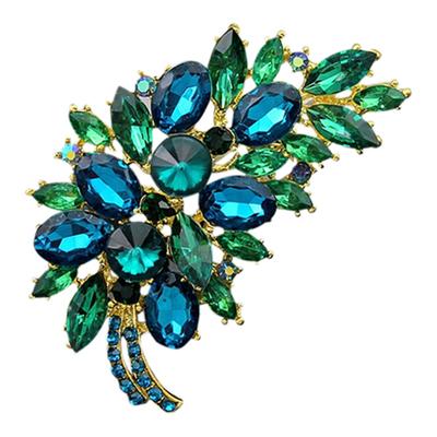 Spilla da donna vintage a forma di fiore con piume e spilla, per feste serali di banchetti nuziali