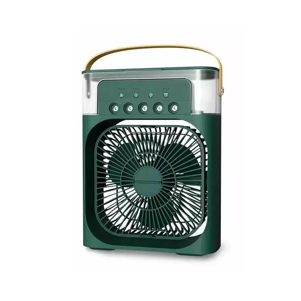 (Grün) Zerstäubungsventilator Tragbare Klimaanlage Haushalts-Luftkühler LED-Nachtlichter