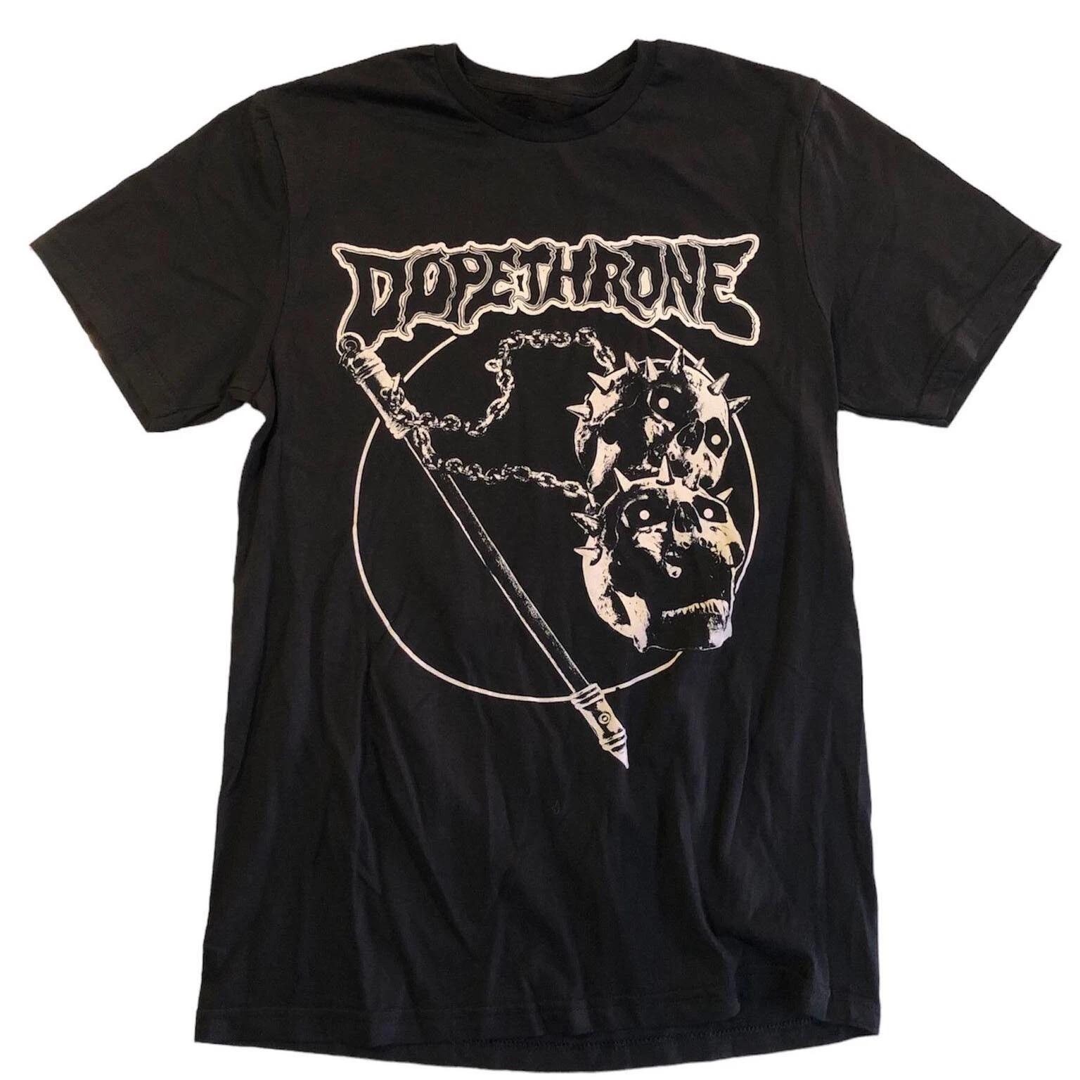 Vtg Dopethrone Band Tour Concert Cotton Black Full Size Unisex Shirt MM1432 S