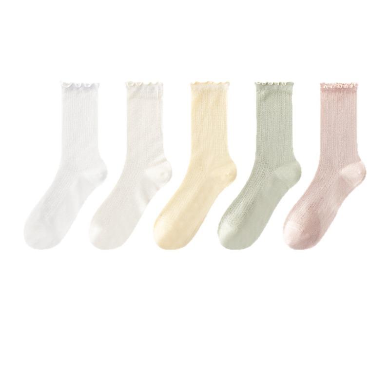 Women's Summer Thin Lace Mesh Breathable Tube Stack Socks