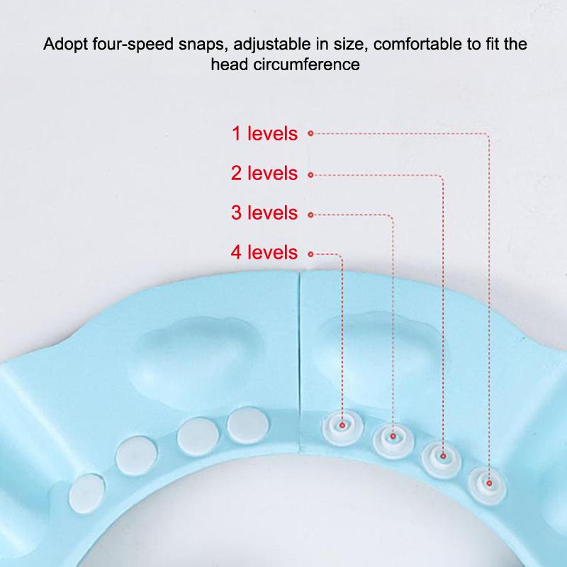 Verstellbare Cartoon Baby Shampoo Kappe Wasserdichter Spritzschutz Badevisier Hut Langlebiger Säuglings Haarschutz Für Dusche