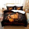 3D Halloween Bedding Set Pumpkin Ghost Down Duvet and Pillowcase 2/3 Pieces AU/EU/DE/US/UK Full Size Quick Drying Home Decoration