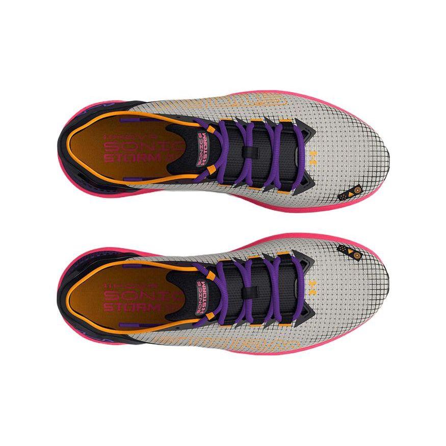 Under Armour HOVR Sonic 6 Storm Running Shoes White Clay Pink Shock Purple Orange Men 3026548-300