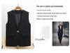2025 Women's Slim V-Neck Sleeveless One-Button Vest - Spring/Autumn