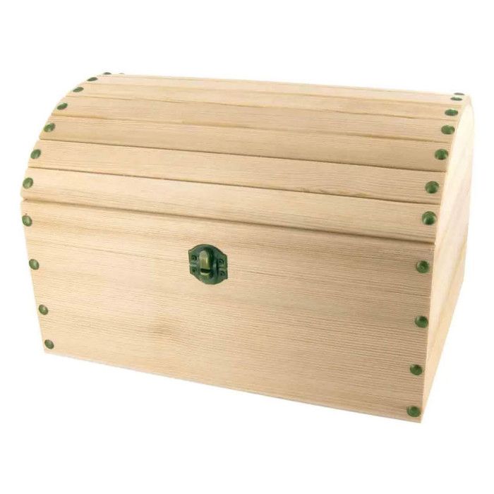 Pirate Chest - Wood - To Decorate - 25x18x15cm - Creative Hobbies