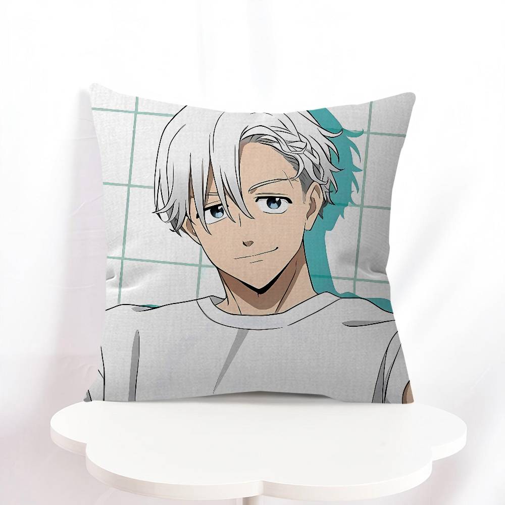 

Hajime Umemiya Pillow Covers Cartoon Sofa Decorative Home Double-sided Printing Short Plush Cute Cushion Cover 16x16Inch