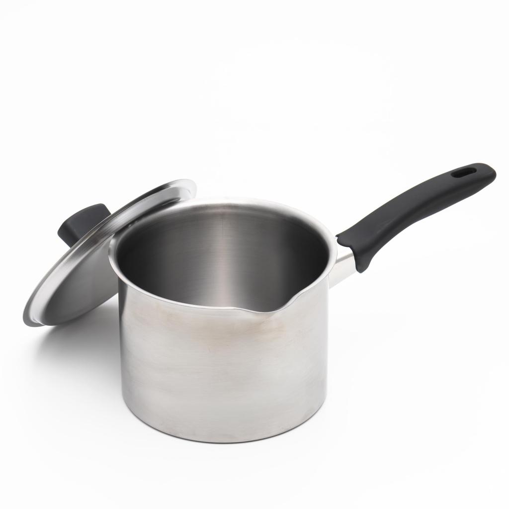 Maruyama Giken SOUEN Deep with Induction and Gas Stove Stainless Flat Made In Saucepan, 16cm, 2.4L, Spout, SE-12, Compatible, Steel, Bottom, Japan,