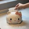 Sanrio Hello Kitty Tissue Box Cute Cartoon New Style Cardboard Box Family Ornaments Daily Necessities Kawaii Hot Sale Creative
