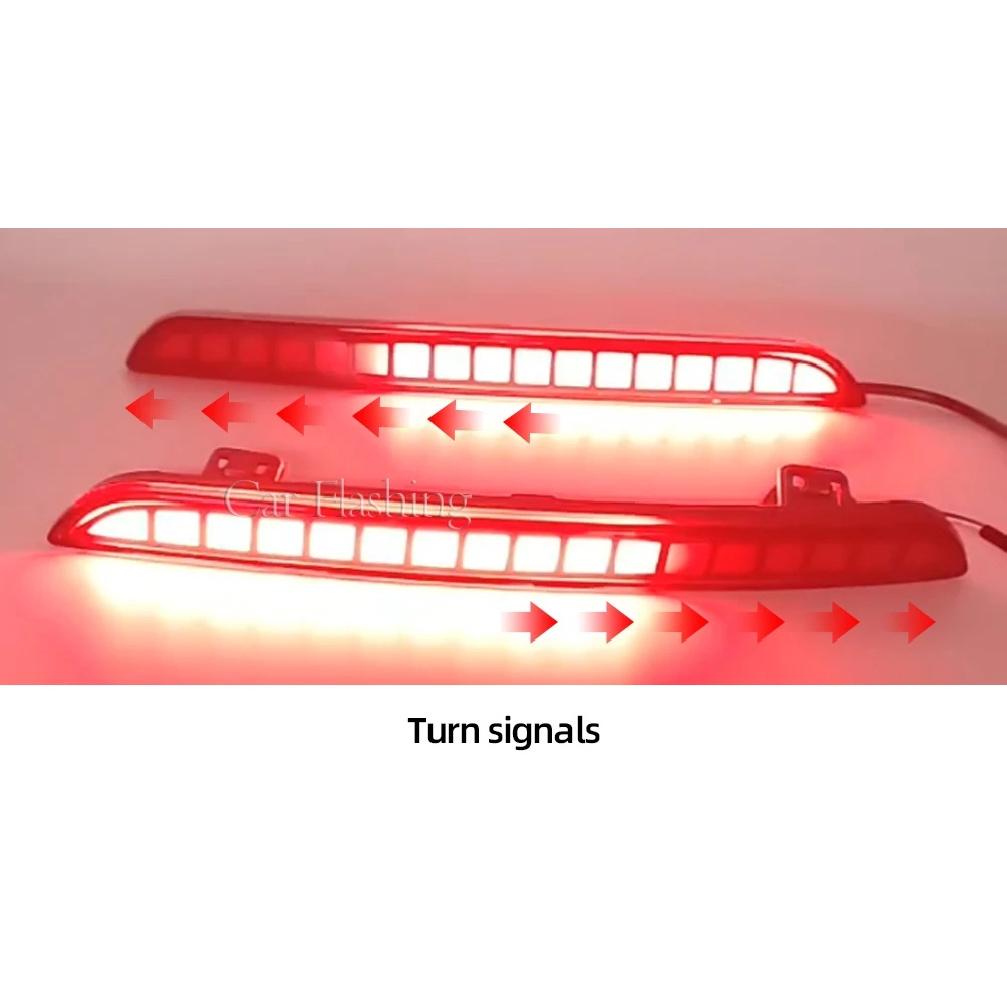 1 Pair Reflector light For Honda Civic 2021 2022 2023 LED Rear Fog Lamp Car LED Bumper Light Brake Light Dynamic Turn Signal