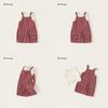Girl Summer Clothing Set With Cotton Gingham Pattern For Ages 3 To 8