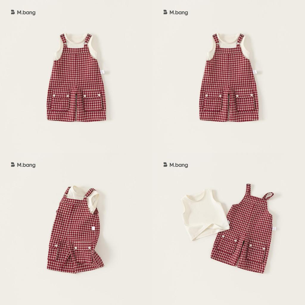 Girl Summer Clothing Set With Cotton Gingham Pattern For Ages 3 To 8