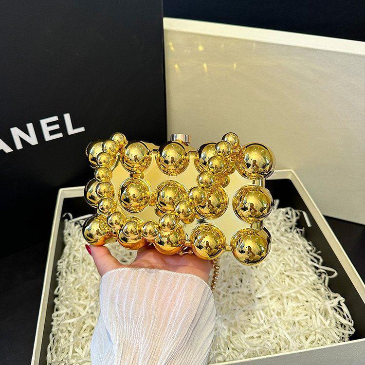 2024 Summer Egg-Shaped Acrylic Evening Bag: Trendy European & American Chain Crossbody